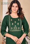 Gunjan By Sangeet Rayon Gold Khadi Printed Kurtis Wholesale Price In Surat
